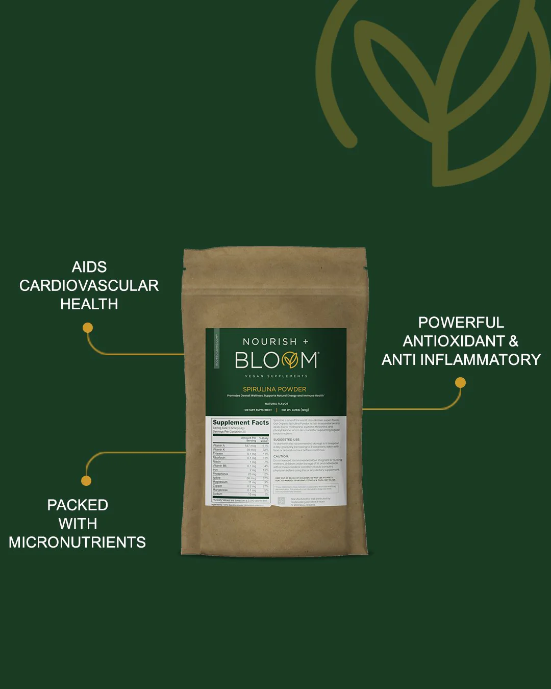 Nourish + Bloom Spirulina Powder - Image 2