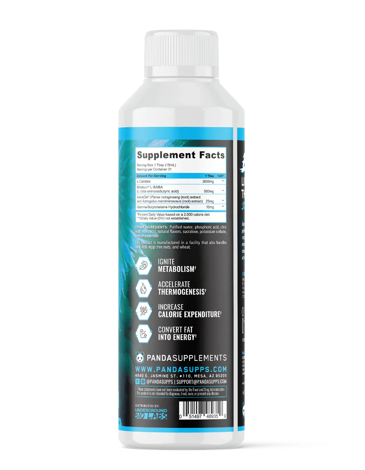 PANDA Supplements BURN Stim-Free Liquid Thermogenic - Image 6