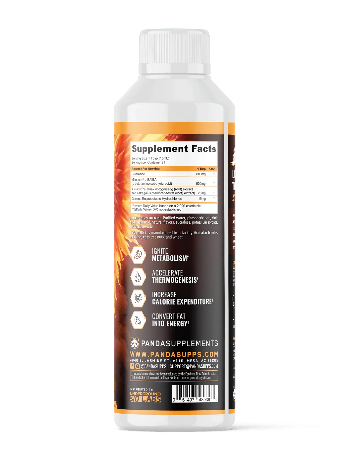 PANDA Supplements BURN Stim-Free Liquid Thermogenic - Image 9