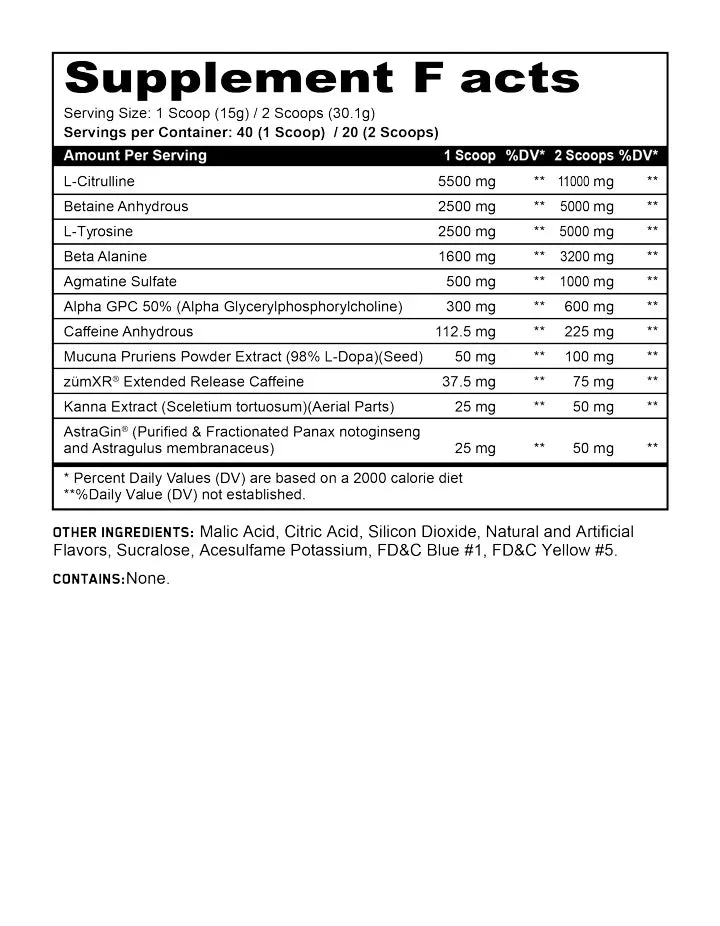 Panda Supplements & V1 Nutra Collaboration PANDAMUS L2 Pre-Workout - Image 2