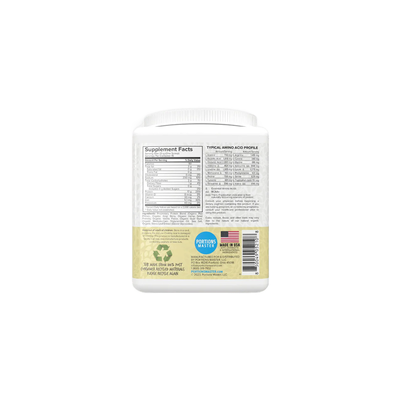 Portions Master Vegan Protein Blend - Image 9