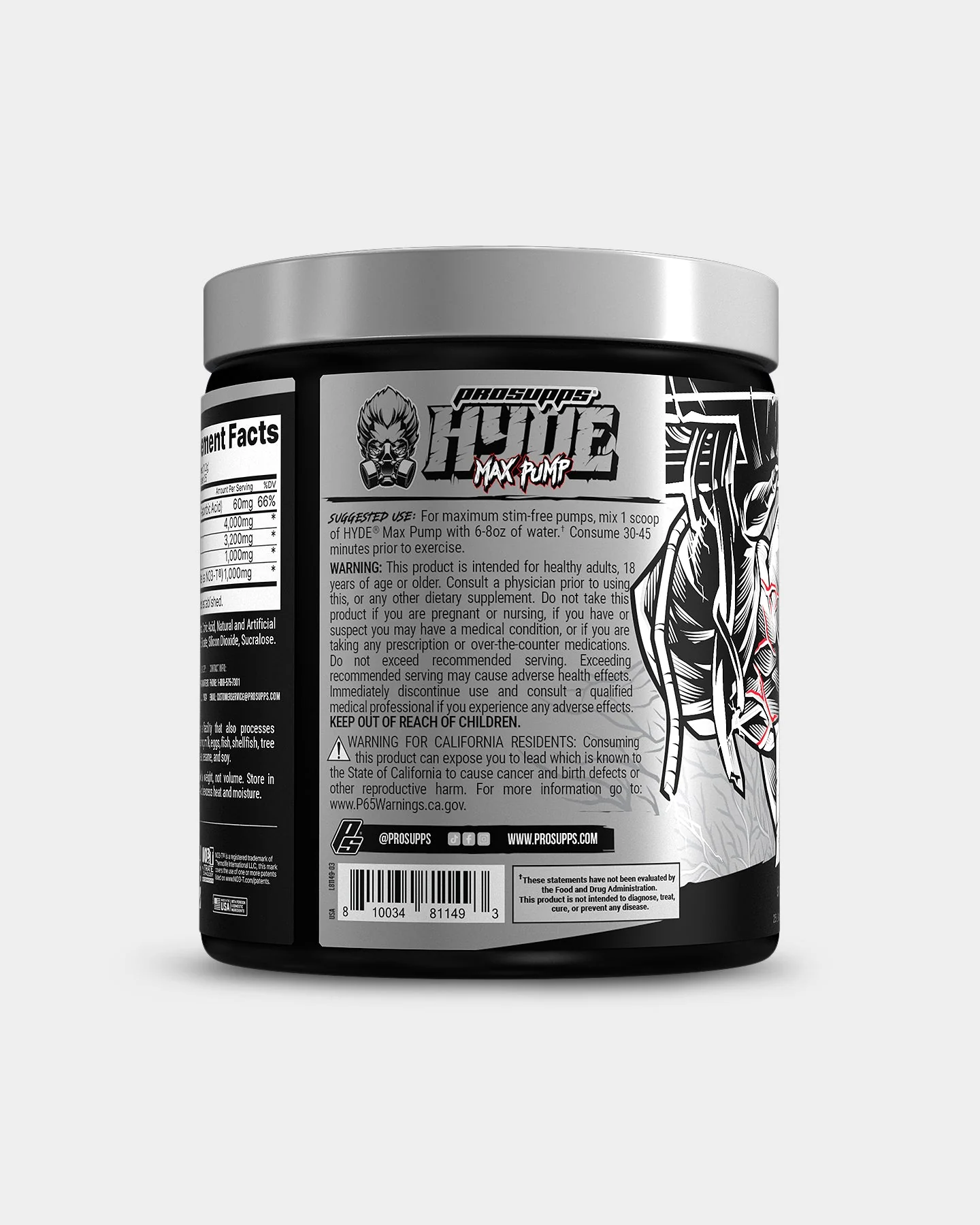 Pro Supps HYDE Max Pump Stim-Free Pre Workout - Image 8