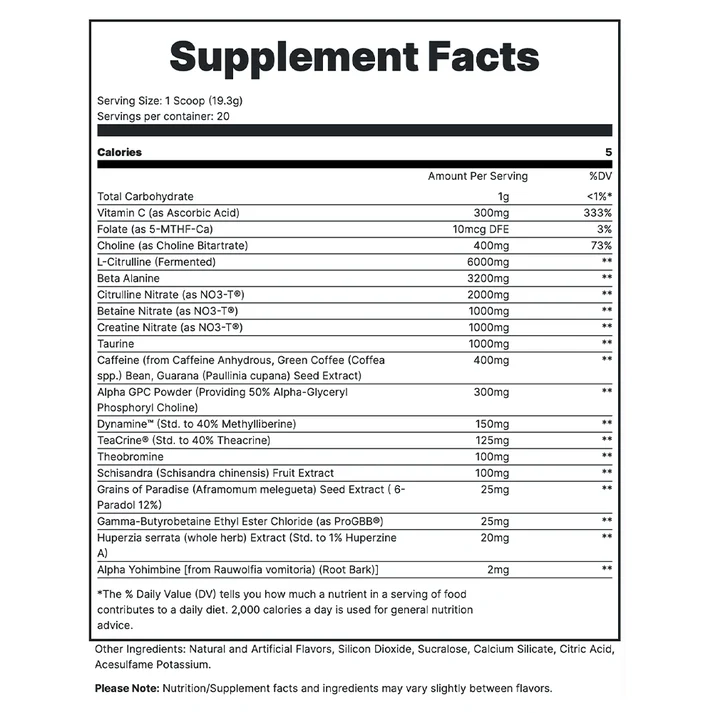 Redcon1 Total War Black OPS Extreme Preworkout - Image 4